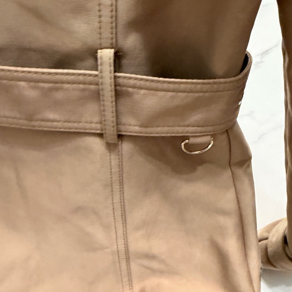 Zara Beige Double-Breasted Trench Coat - Picture 10 of 14